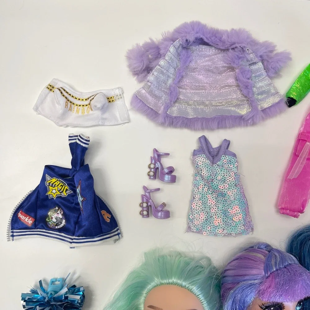 Rainbow High Doll Lot 4 Daphne Violet Skyler Amaya w/ Clothes & Accessories MGA